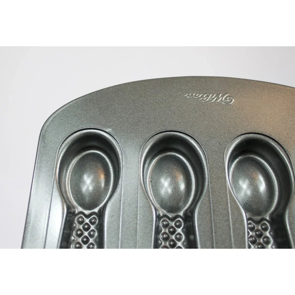 Wilton 8 Spoons Cookie Candy Maker Mold Metal Non Stick Sheet Pan